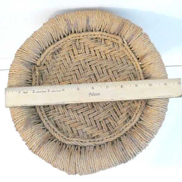 Vintage Pencil Reed Bamboo Plant Stand Italy - The Junk Parlor Pencil Reed Bamboo Stool Plant Stand Vintage MCM Boho Woven 14\